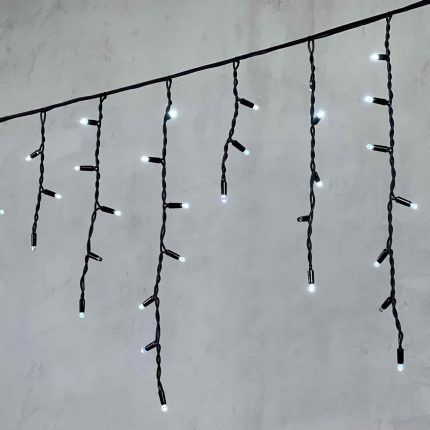 Гирлянда Бахрома 3.1 м Белая с Мерцанием, 120 LED, Каучук, IP65, LTC