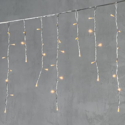 Гирлянда Бахрома 4,9 м Экстра Тепло-Белая Статика, 240 LED, Прозрачный ПВХ, IP54, LTC