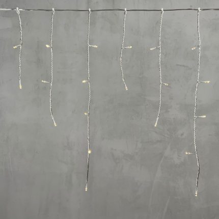 Гирлянда Бахрома 3 м Шампань, 100 LED, Прозрачный Силикон, IP65, LTC (на батарейках)