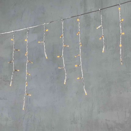 Гирлянда Бахрома с Колпачком 3,1×0,5 м Жёлтая Статика, 120 LED, Прозрачный ПВХ, IP65, LTC