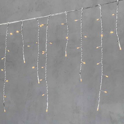 Гирлянда Бахрома 3,1 м Жёлтая Статика, 150 LED, Прозрачный ПВХ, IP54, LTC