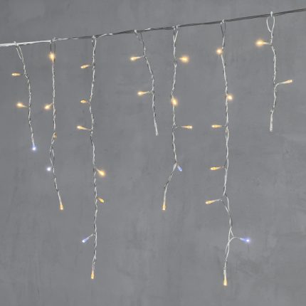 Гирлянда Бахрома 3,1 м Тепло-Белая с Мерцанием, 150 LED, Прозрачный ПВХ, IP54, LTC