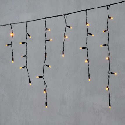 Гирлянда Бахрома с Колпачком 3,1×0,5 м Экстра Тепло-белый Статика, 120 LED, Чёрный ПВХ, IP65, LTC