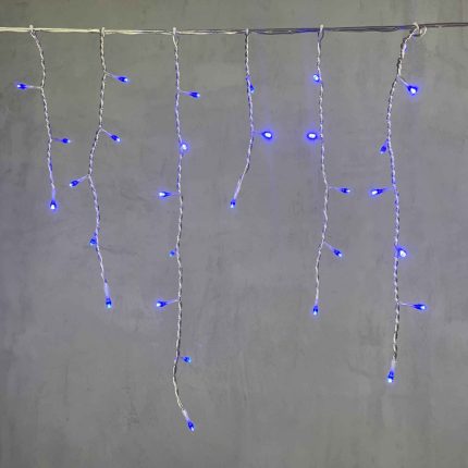 Гирлянда Бахрома 3 м Синяя Статика, 150 LED, Силикон, IP65, LTC