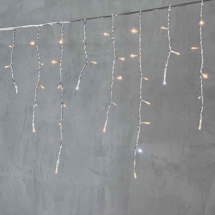Гирлянда Бахрома 3,1 м Экстра Тепло-Белая с Мерцанием, 150 LED, Прозрачный ПВХ, IP54, LTC