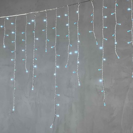 Гирлянда Бахрома 5 м Небесно-голубая статика, 348 LED, силикон, IP65
