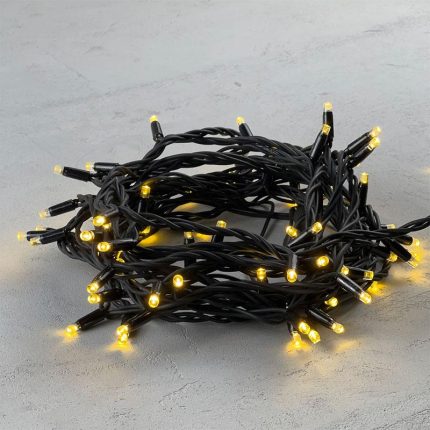 Гирлянда Нить 10 м Шампань Статика, 75 LED, Чёрный Каучук, IP65, LTC