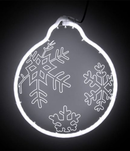 Светодиодная Фигура Шар 30 x 30 см Белая, Гибкий Неон и Акрилайт, IP54