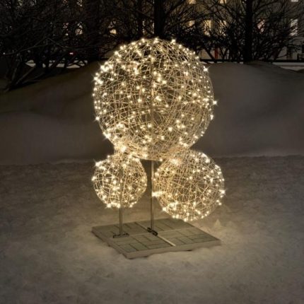 Светодиодные шары из ровинга на основании NB 474, IP65, 0,45 / 0,6 / 1,0 м, тёплый или холодный свет