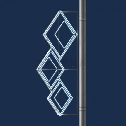 Световая консоль «Ромбы», 0,6×1,5 м, IP65, холодное свечение