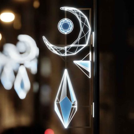 Уличная консоль «Серёжка с полумесяцем», 0,78×1,98 м, IP65, холодный свет