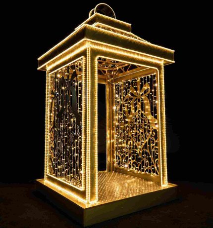Световая декорация «Фонарь большой» 3,3 м, IP65, золотой свет