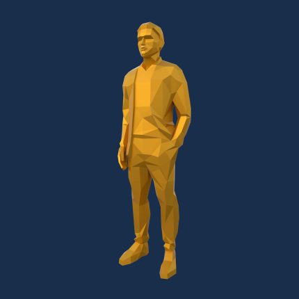 Полигональная скульптура Мужчина - 3D GR 692