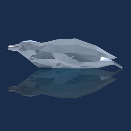 Полигональная скульптура Пингвин лежащий - 3D GR 711