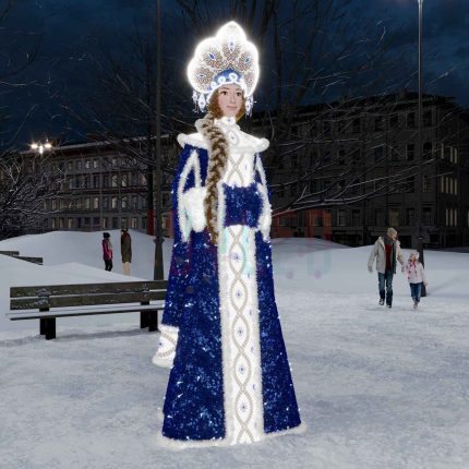 Уличная световая фигура «Снегурочка»
