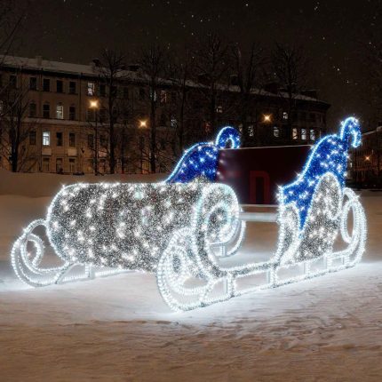 Объёмная световая фигура «Новогодние сани»