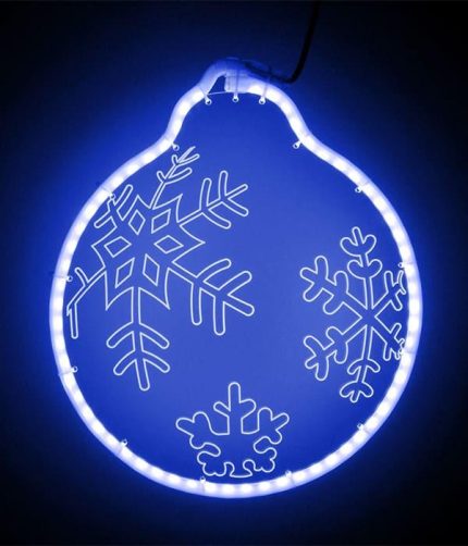 Светодиодная Фигура Шар 30 x 30 см Синяя, Гибкий Неон и Акрилайт, IP54