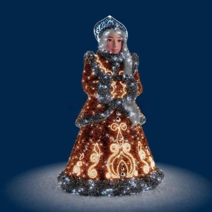 Светодиодная фигура для улицы «Золотая Снегурочка»