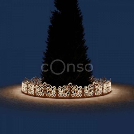 Световое ограждение «Золотая коллекция» 3D GR 398, IP65, алюминий, золотое свечение