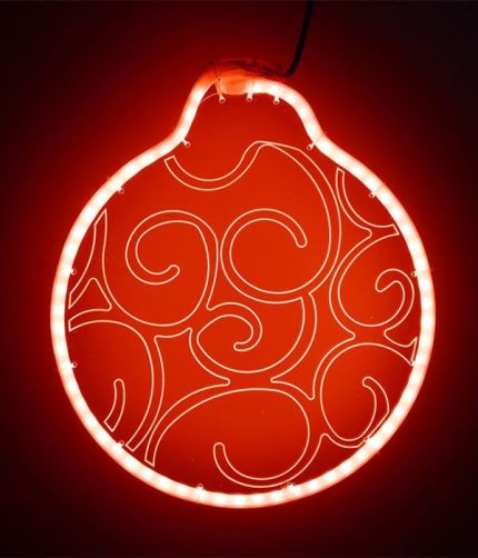 Световая фигура «Шар», 30×30 см, IP54, красный свет