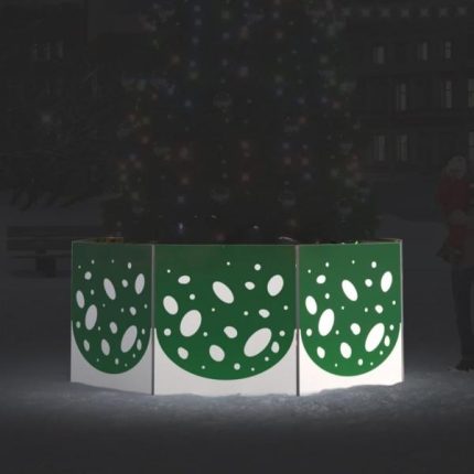 Ограждение для новогодней ёлки «Снегопад», 6/8 м, IP65