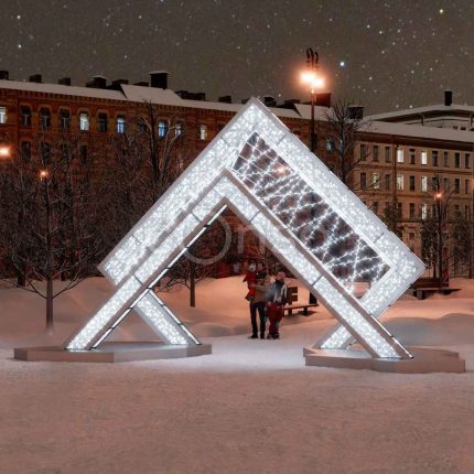 Световая арка-фотозона «Светодиодная арка» 8,3×5×3,45 м, IP65, холодное свечение