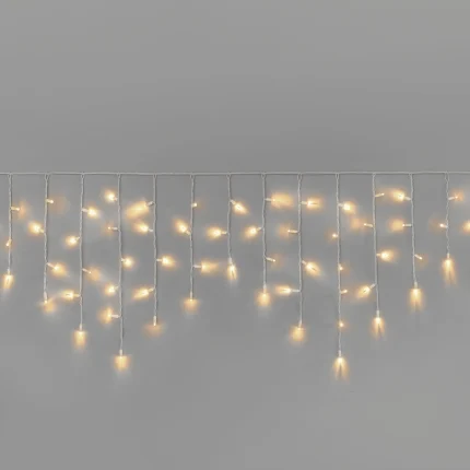 Гирлянда Бахрома 3 м Тепло-белый Статика, 108 LED, Белый Каучук, IP65, INOX