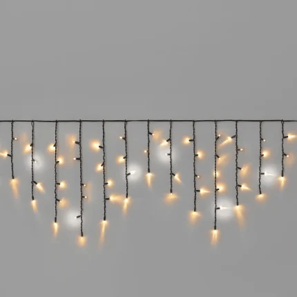 Гирлянда Бахрома 3 м Тепло-белый с Мерцанием, 108 LED, Каучук IP65 INOX
