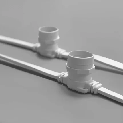 Гирлянда Белт-Лайт 50м, Провод Белый Каучук, Шаг 20 см, 250 Патронов, IP65