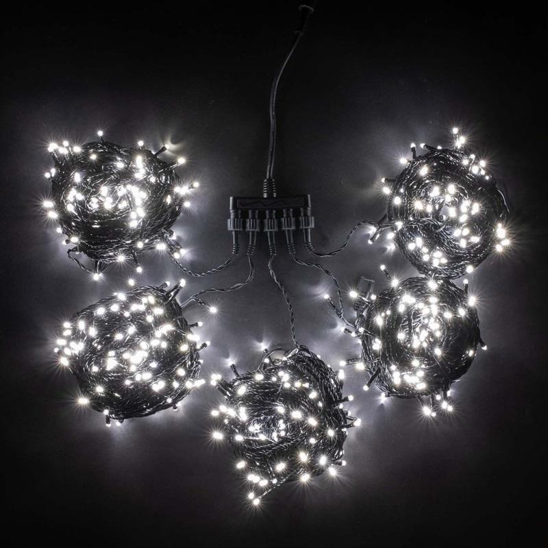 girljanda-klip-lajt-spajder-komplekt-5-belyh-nitej-po-20m-s-mercaniem-belogo-dioda-1000-led-provod-chernyj-pvh-ip54