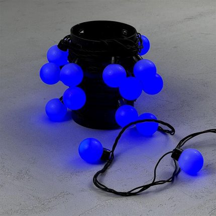 Гирлянда Шарики 5 м Синяя Статика, 20 LED, IP65, LTC