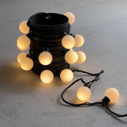 Гирлянда Шарики 5 м Тепло-Белая Статика, 20 LED, IP65, LTC