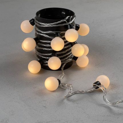 Гирлянда Шарики 5 м Тепло-Белая Статика, 20 LED, IP65, LTC