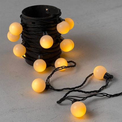 Гирлянда Шарики 5 м Жёлтая Статика, 20 LED, IP65, LTC