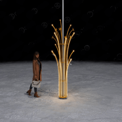 Световое украшение «Салют» 3D GR 906, 2,9м, IP65, теплый свет