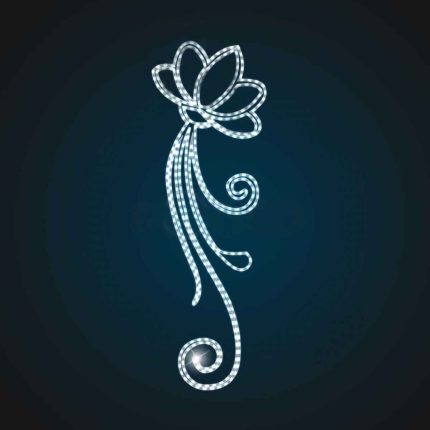 Световая консоль «Цветок», 0,68×2 м, IP65, холодный свет