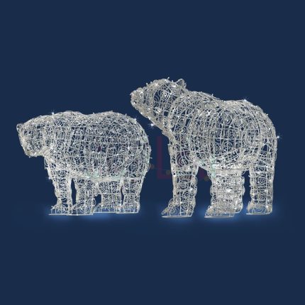 Световые медведи (Медведь и Медведица) OL 342, IP65, холодное свечение