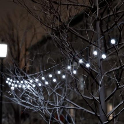 Световая перетяжка через дорогу из «Ретро гирлянды», 7,4×0,2 м, IP65, тёплое или холодное свечение