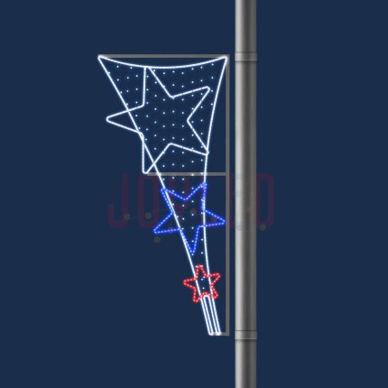 Световая консоль для столбов, 1×2,1 м, IP65, красный/синий/холодный свет