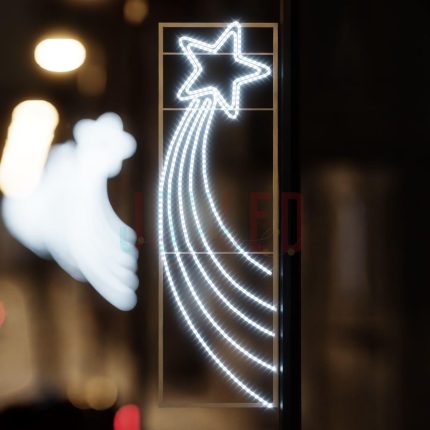 Новогодняя уличная консоль «Малая комета», 0,55×1,8 м, IP65, синий/красный/холодный свет