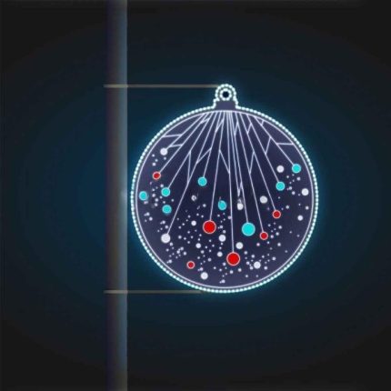 Световая консоль «Праздничный шар», 0,6×0,65 м, IP65, холодное свечение