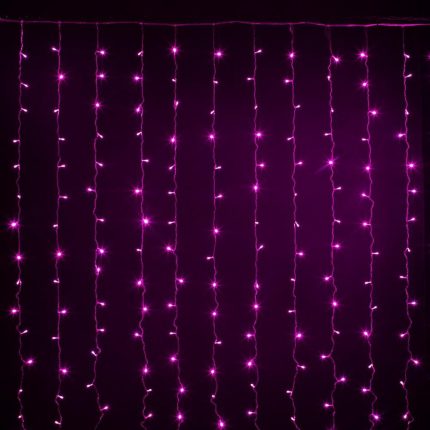 Гирлянда Занавес 3×2 м, Розовый с Мерцанием, 320 LED, IP20