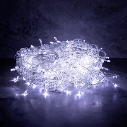 Гирлянда Занавес 2×3 м, Белый с Мерцанием, 408 LED, IP20