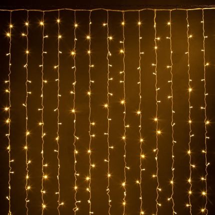 Гирлянда Занавес 3×2.5 м Тепло-Белый Статика, 500 LED, IP20