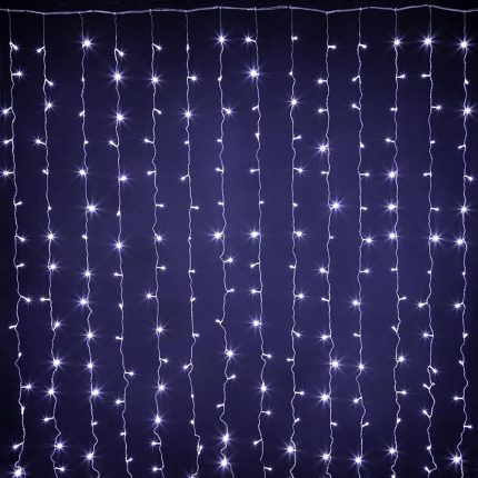 Гирлянда Занавес 3×3 м Белый Статика, 600 LED, IP20