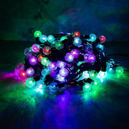 Гирлянда Нить 10 м Хамелеон динамический, 100 LED, Чёрный Каучук, IP44, LEON