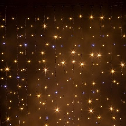 Гирлянда Занавес 2x3 м, Тепло-Белый с Мерцанием, 220В, 408 LED, IP65, OPTIMA-PRO