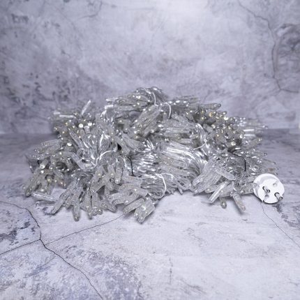 Гирлянда-занавес 3×3 м, Тепло-Белый с Мерцанием, 900 LED, прозрачный ПВХ, IP65, 220 В