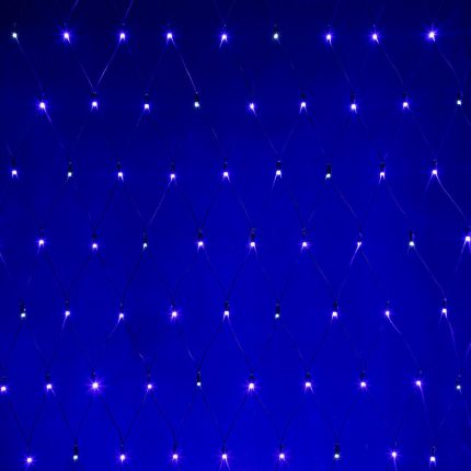 Гирлянда сетка 3×3 м, синий с мерцанием, 320 LED, чёрный каучук, IP65