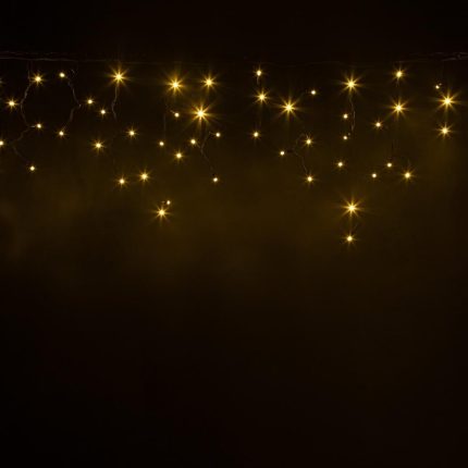 Гирлянда Бахрома 5×0,7 м Тёплый белый Статика, 150 LED, IP65, чёрный каучук